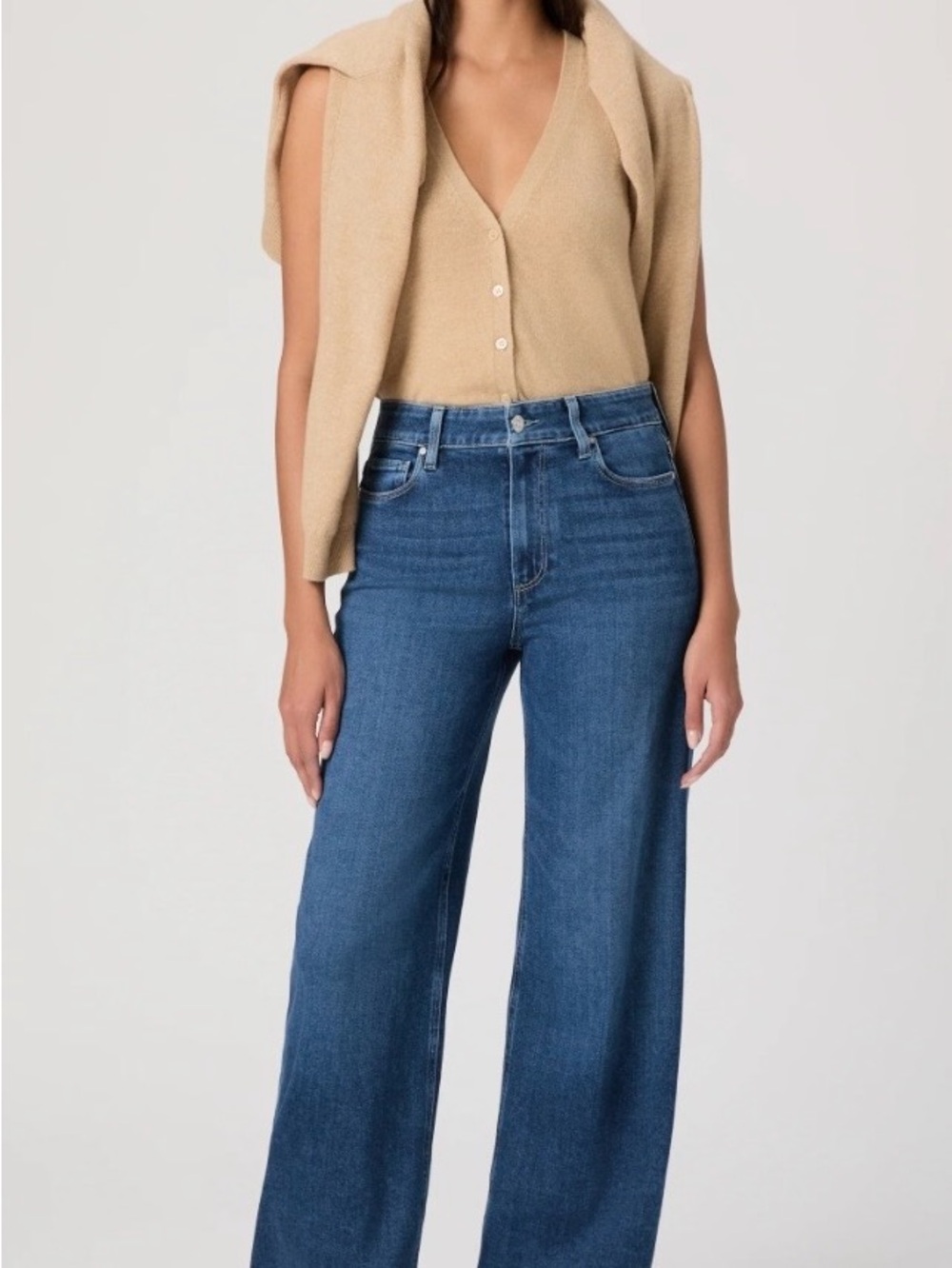 Paige Anessa 31” High Rise Wide Leg Jeans